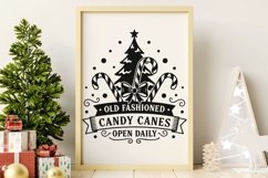 Old Fashioned Candy Canes Open Daily Svg, Candy Cane Svg. Product Image 7