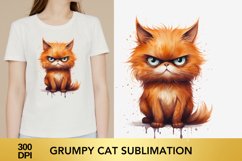 Sarcastic Dark Orange Grumpy Cat, Grumpy Cat sublimation Product Image 1