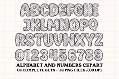 Happy Mouse Alphabet Clipart, happy mouse letters doodle Product Image 4