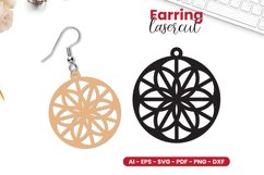 Earring Lasercut SVG - Lasercut Template Product Image 11