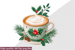 Christmas Coffee Sublimation, Christmas Coffee Clipart Product Image 1