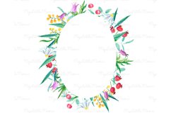 Watercolor wedding frame clipart #w171 Product Image 7