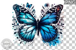 Floral Butterfly Sublimation - Clipart PNG Design Product Image 1