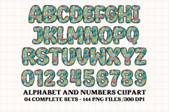 CUTE MONSTER SCHOOL Alphabet A-Z Numbers Clipart PNG 300 DPI Product Image 4