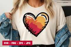 Warm Gradient Heart Scribble SVG PNG Product Image 1