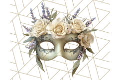 Vintage Garden Masquerade Floral Eye Mask PNG Clipart Product Image 2