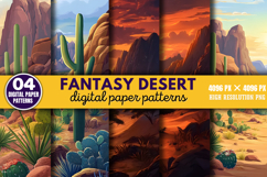Fantasy Desert Background Digital Paper Bundle PNG Product Image 11