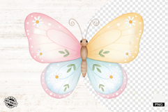 Pastel Spring Butterfly PNG Product Image 1