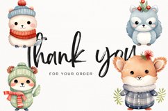 Winter Animals Christmas 31 Cliparts Collection Product Image 10