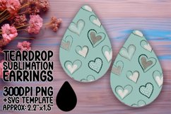 Whimsical Teardrop Design for Earrings Printing , Heart Product Image 1