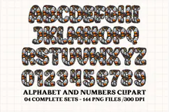 Halloween Alphabet png clipart, halloween letters doodle Product Image 4