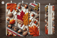 4 Knited Fall Seamless Tumbler Wrap 20 oz Product Image 5