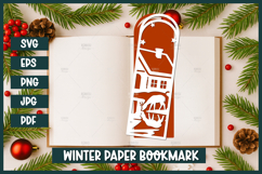 10 Christmas Bookmark Paper cut SVG, Layered paper cut Product Image 11