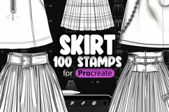 100 Procreate Skirts Stamp Brushes Product Image 1