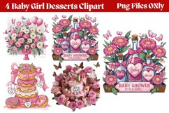 Baby Girl Desserts Clipart PNG Product Image 1