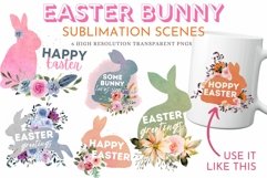Easter Bunny Clipart, Watercolor Spring Sublimation Artwork Product Image 1