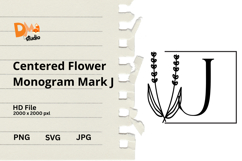 Centered Flower Monogram Mark Product Image 1