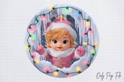 3D Pink Christmas Ornament Break clipart png Product Image 1