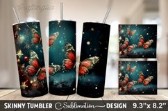 Christmas Butterfly Tumbler Design Product Image 1