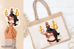 Black Girl Graduation PNG That’s a Wrap Blonde Bun Design Product Image 9