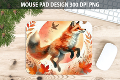 Watercolor Fox Mouse Pad Sublimation - Animal PNG Product Image 1