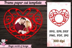 Heart Frame SVG,Heart Flower Product Image 1