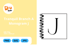 Tranquil Branch Monogram Icon Product Image 1