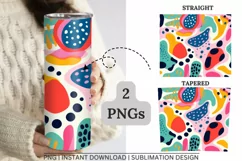 20oz Skinny Tumbler Sublimation, Boho Tumbler Wrap Product Image 2