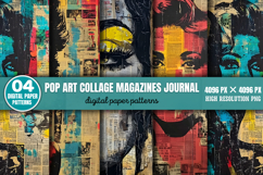 Pop Art Collage Magazines Journal PNG Product Image 1