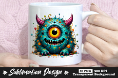 One Eye Monster Clipart Sublimation PNG Product Image 1