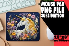 Unicorn Embroidery Mouse Mat Product Image 1