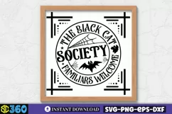 The black cat society familiars welcome SVG, Vintage SVG Product Image 2