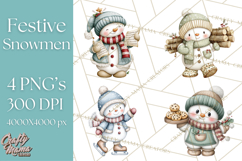 Christmas Snowman Clipart PNG Winter Holiday Characters Pnga Product Image 1