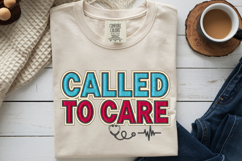 Called To Care PNG, Faux Embroidery Nurse Sublimation Product Image 9