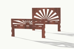 Upgrade set: sunrise headboard footboard for bed digital fil Product Image 8