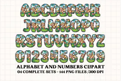 Kids Jungle Alphabet clipart, kids jungle letters doodle Product Image 4