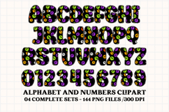 Halloween Alphabet png clipart, halloween letters doodle Product Image 4