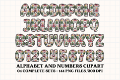CUTE MONSTER SCHOOL Alphabet A-Z Numbers Clipart PNG 300 DPI Product Image 4