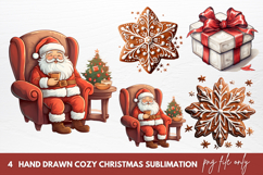 Hand Drawn Cozy Christmas Sublimation Christmas Clipart Product Image 1