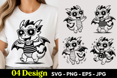 Funny Dragon SVG PNG Product Image 1