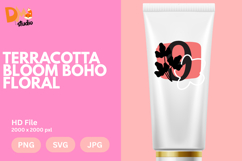 Terracotta Bloom Boho Floral Monogram Product Image 1