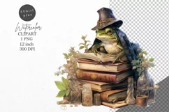 Halloween clipart, Witch frog clipart, Frog clipart Product Image 1