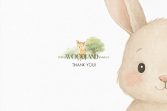 Woodland Animals Watercolor Clipart Nursery Set Product Image 10