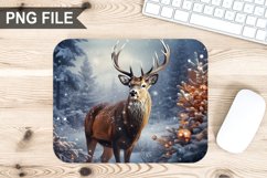 Christmas Deer Sublimation Mouse Pad PNG Design Product Image 1