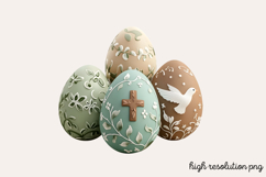 Christian Rustic Easter Clipart PNG Product Image 1