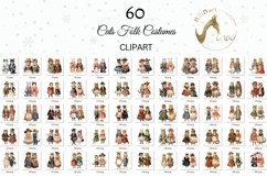 Cats in Folk Costumes Clipart, Cosplay Cats in Clothes PNG Product Image 2