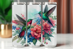 Tumbler Wrap 20 oz - floral hummingbird Product Image 1