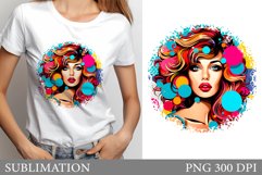 Pop Art Girl T-Shirt Desugn. Pop Art Girl Sublimation Product Image 1