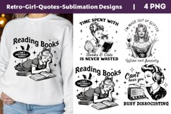 Retro Girl Quotes PNG Sublimation, Retro Girl Quotes Png Product Image 1