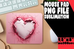 Enchanting 3D Glitter Heart Mouse Pad for Valentine's Product Image 1